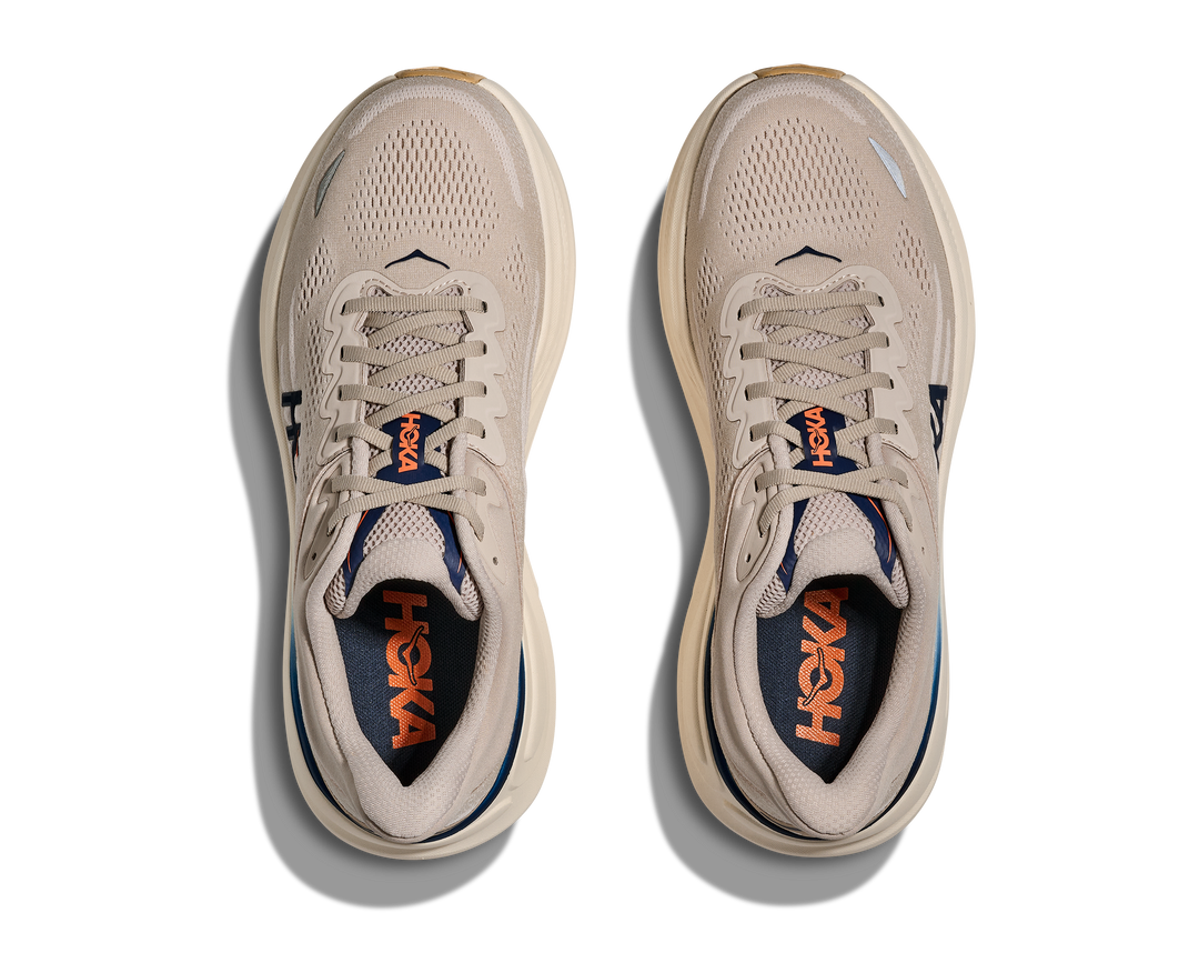 hoka bondi 9 wide men's | stucco / grout