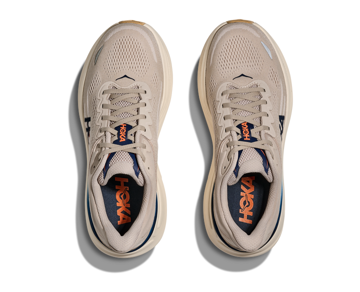 hoka bondi 9 wide men's | stucco / grout