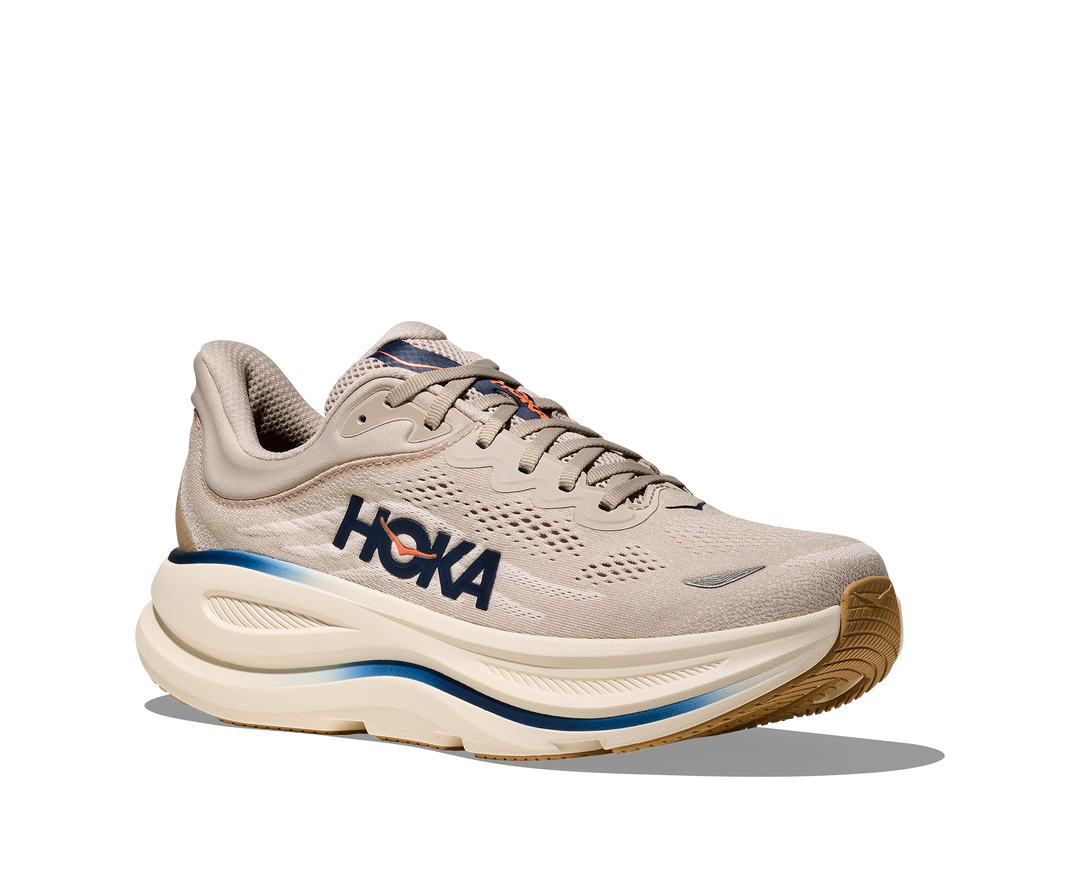 hoka bondi 9 wide men's | stucco / grout