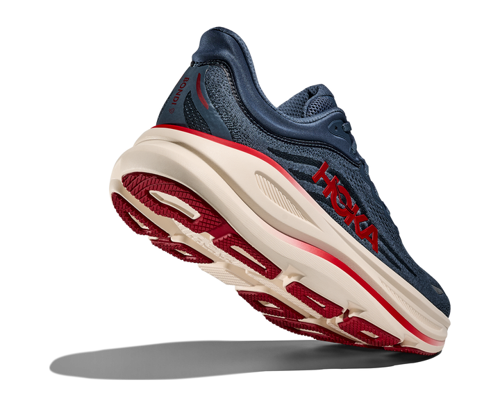 hoka bondi 9 wide men's | thunder cloud/vermillion