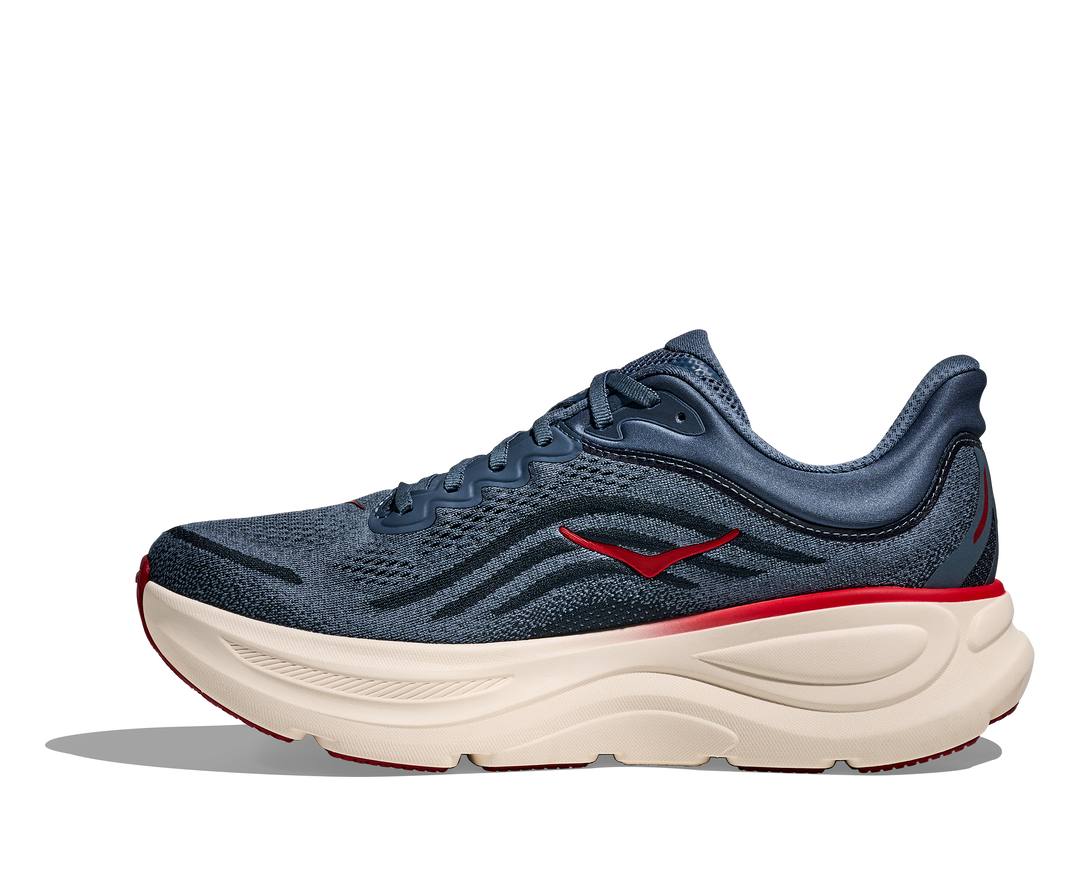 hoka bondi 9 wide men's | thunder cloud/vermillion
