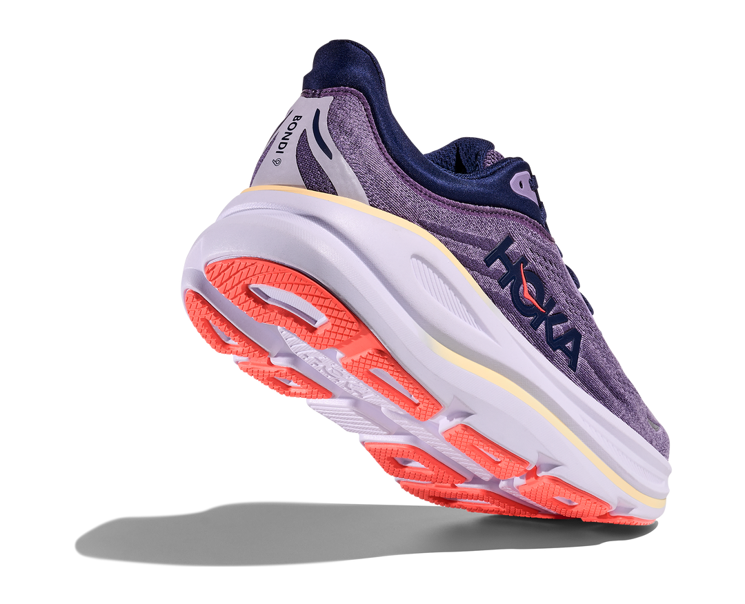 hoka bondi 9 wide women's | berry jam / berry patch