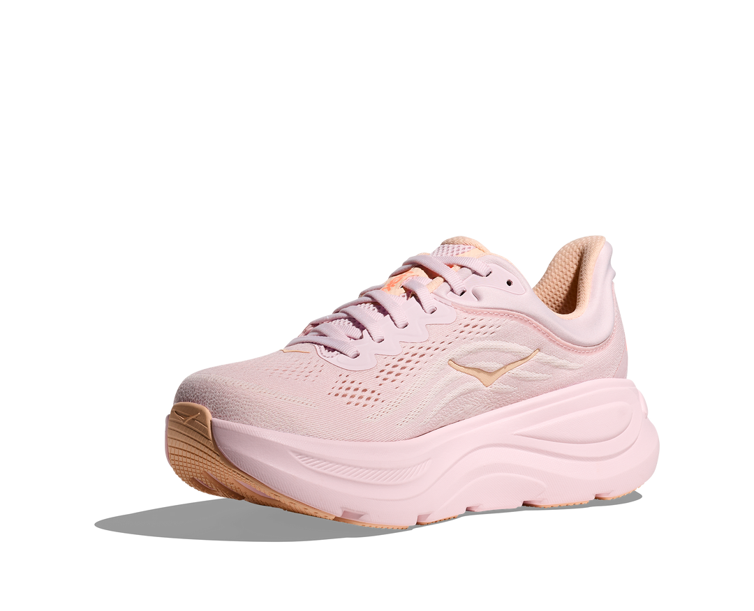 hoka bondi 9 wide women's | lilac cream / tangerine glow
