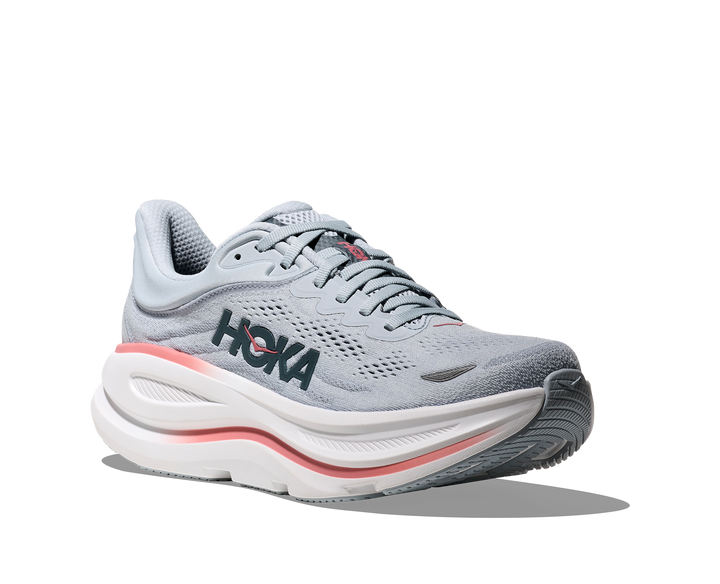 hoka bondi 9 wide women's | mineral blue / washed blue