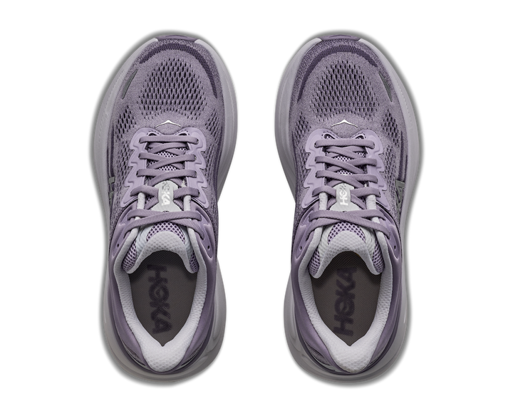 hoka bondi 9 wide women's | mellow lilac purple fog