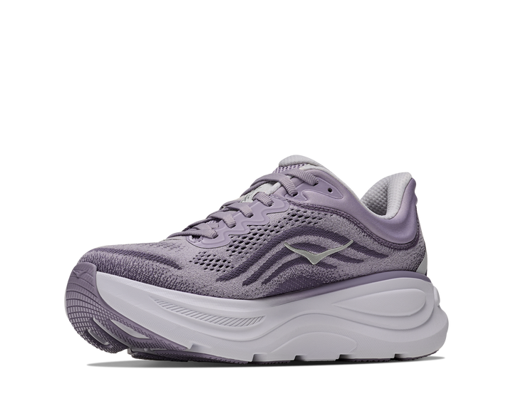 hoka bondi 9 wide women's | mellow lilac purple fog