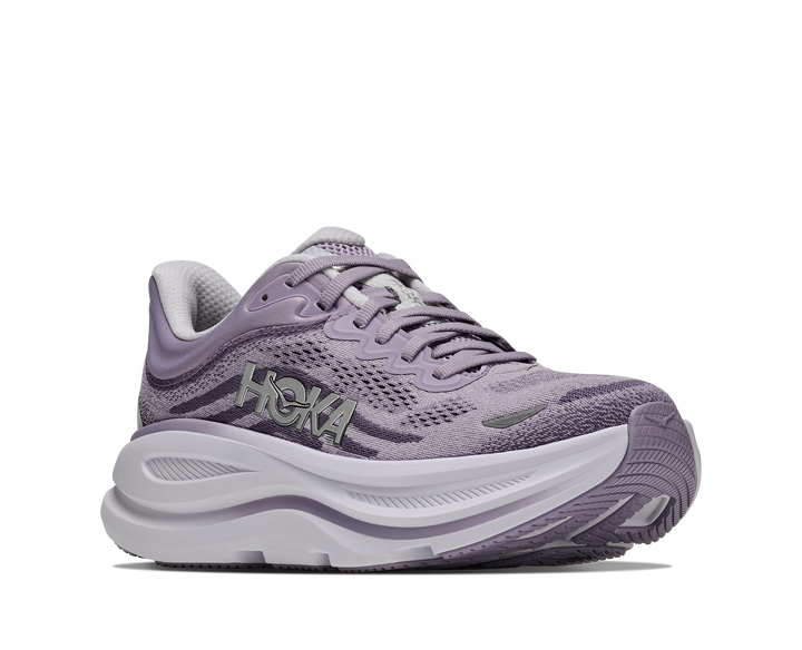 hoka bondi 9 wide women's | mellow lilac purple fog