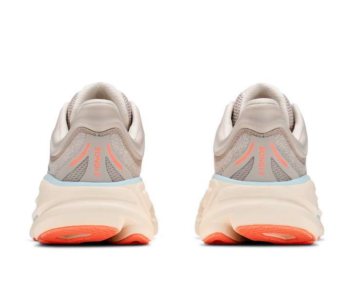hoka bondi 9 wide women's | river rock grey mineral ore