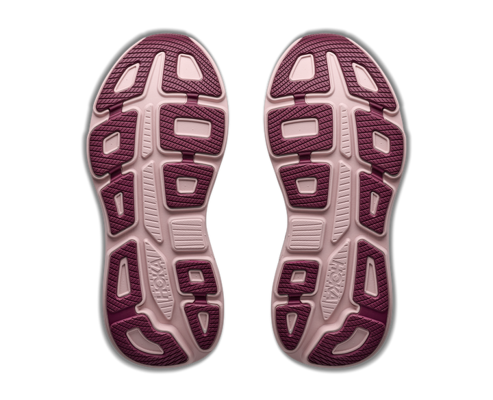 hoka bondi 9 wide women's | white pink opal
