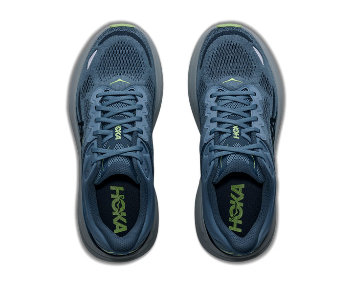 hoka bondi 9 extra wide men's | downpour thunder cloud