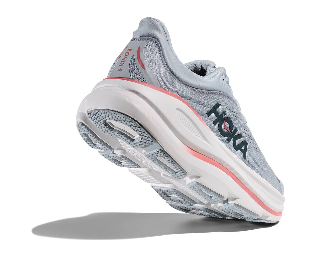 hoka bondi 9 extra wide women's | mineral blue / washed blue