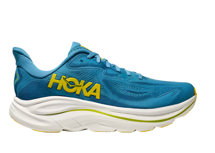 hoka clifton 10 wide men's | alpine blue / foggy night