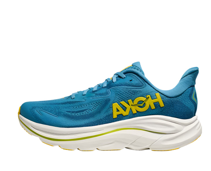 hoka clifton 10 wide men's | alpine blue / foggy night