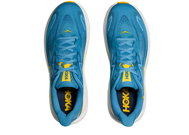 hoka clifton 10 wide men's | alpine blue / foggy night