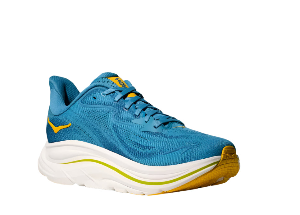 hoka clifton 10 wide men's | alpine blue / foggy night