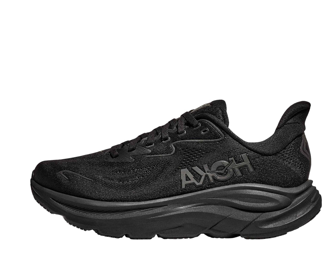 hoka clifton 10 extra wide men's | black/black