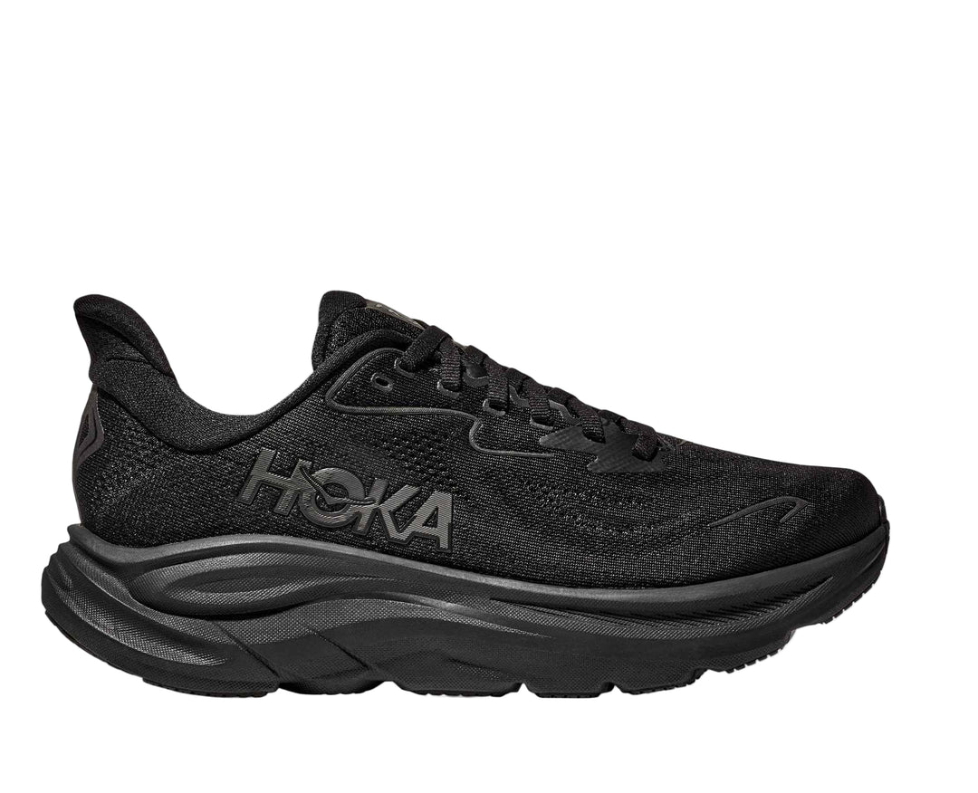 hoka clifton 10 extra wide men's | black/black