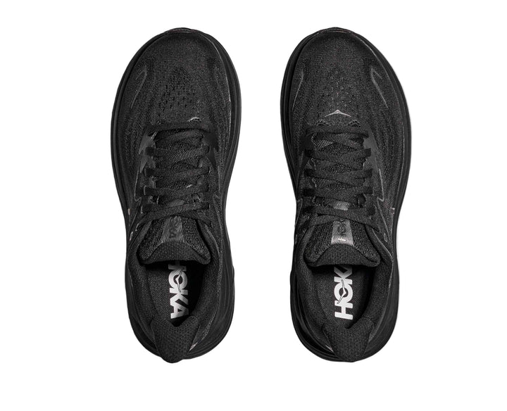 hoka clifton 10 extra wide men's | black/black