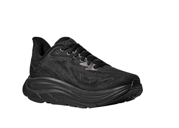 hoka clifton 10 extra wide men's | black/black