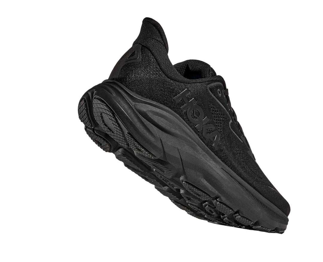 hoka clifton 10 extra wide men's | black/black