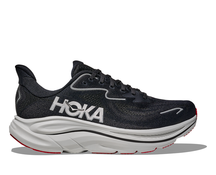 hoka clifton 10 men's | black / silver
