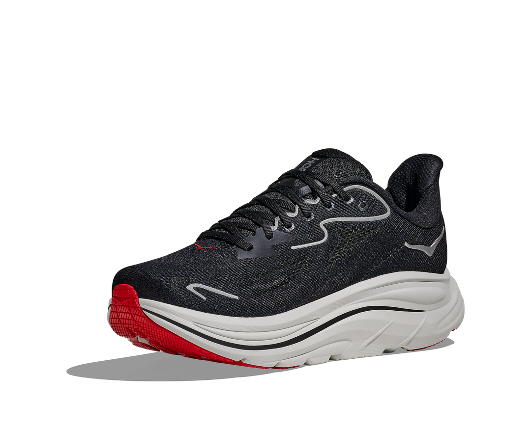 hoka clifton 10 men's | black / silver
