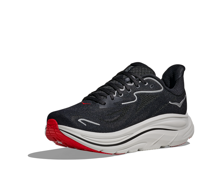 hoka clifton 10 men's | black / silver