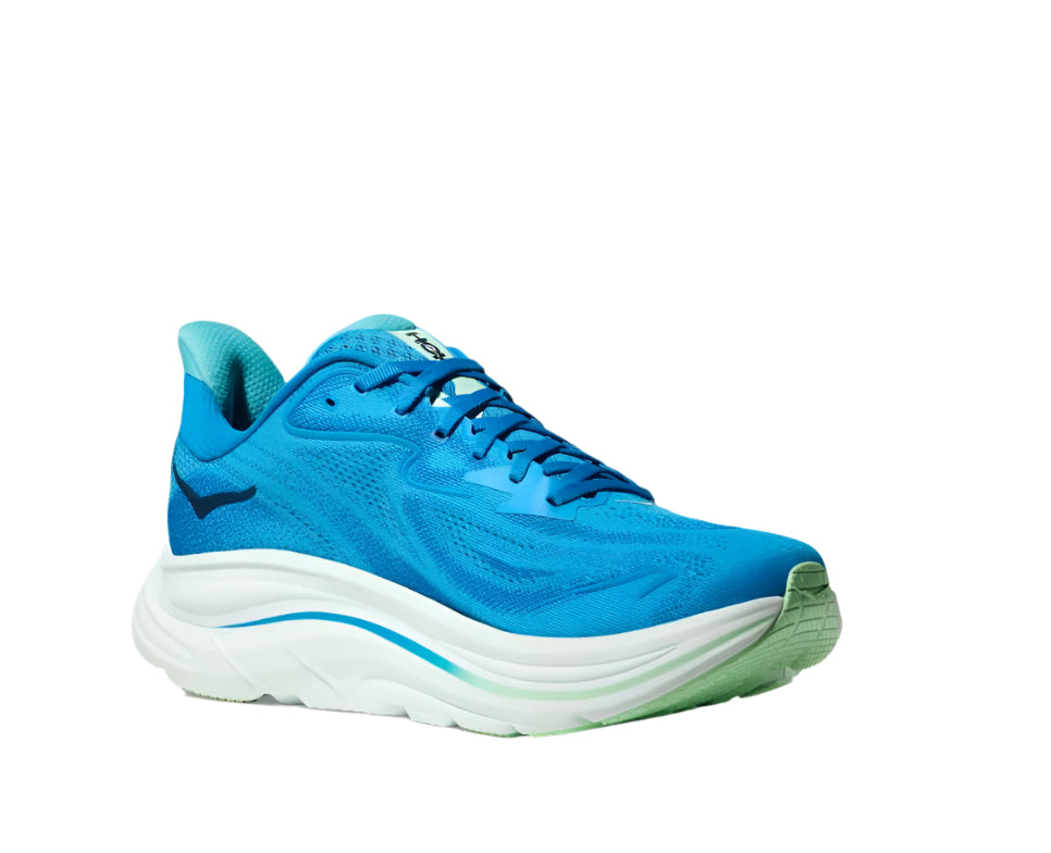 hoka clifton 10 wide men's | hoka blue / skyward blue