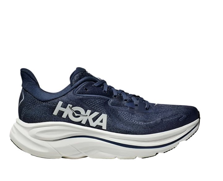 hoka clifton 10 wide men's | navy / white