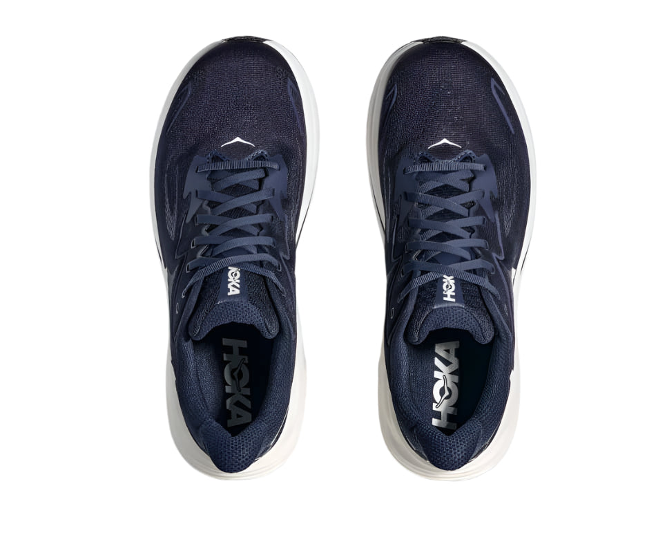 hoka clifton 10 wide men's | navy / white