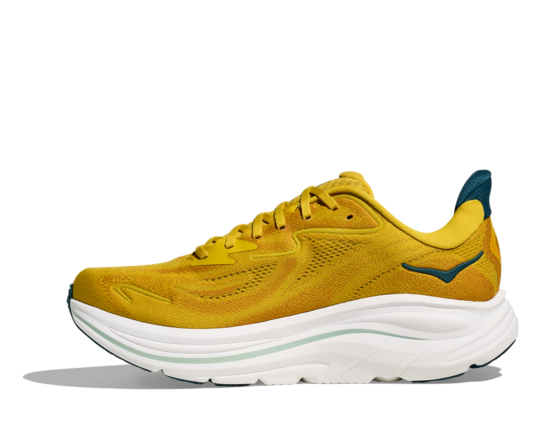 hoka clifton 10 men's | yellow gold / tidal wave