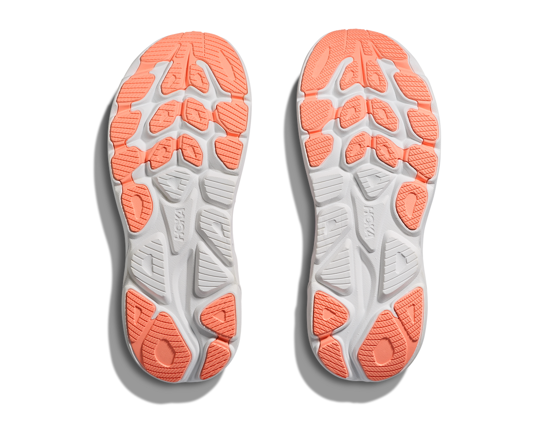 hoka clifton 10 women's | lilac cream / tangerine glow