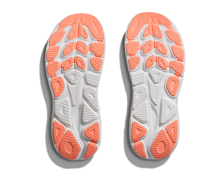 hoka clifton 10 women's | lilac cream / tangerine glow