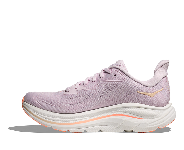 hoka clifton 10 women's | lilac cream / tangerine glow