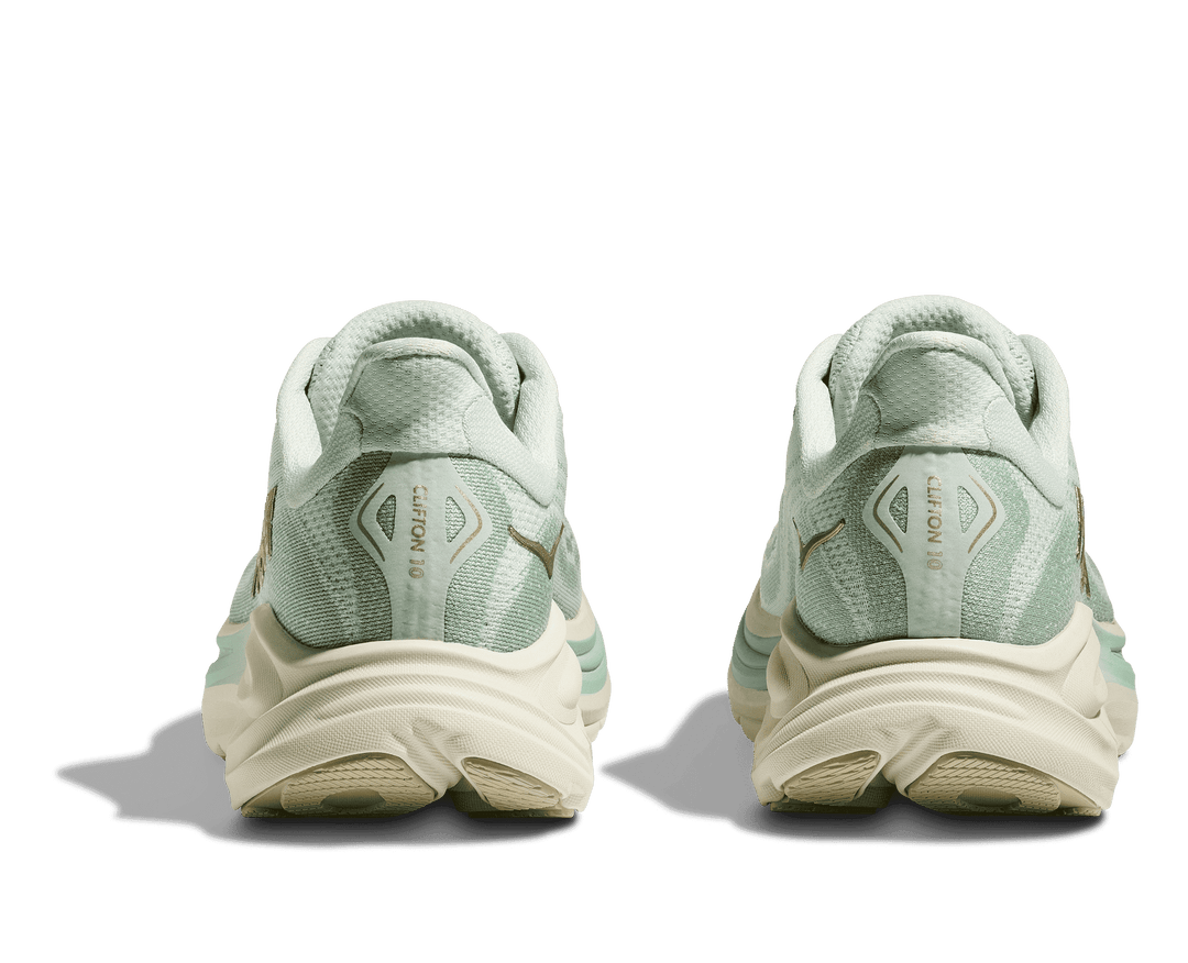 hoka clifton 10 wide women's | sea glass / jadeite