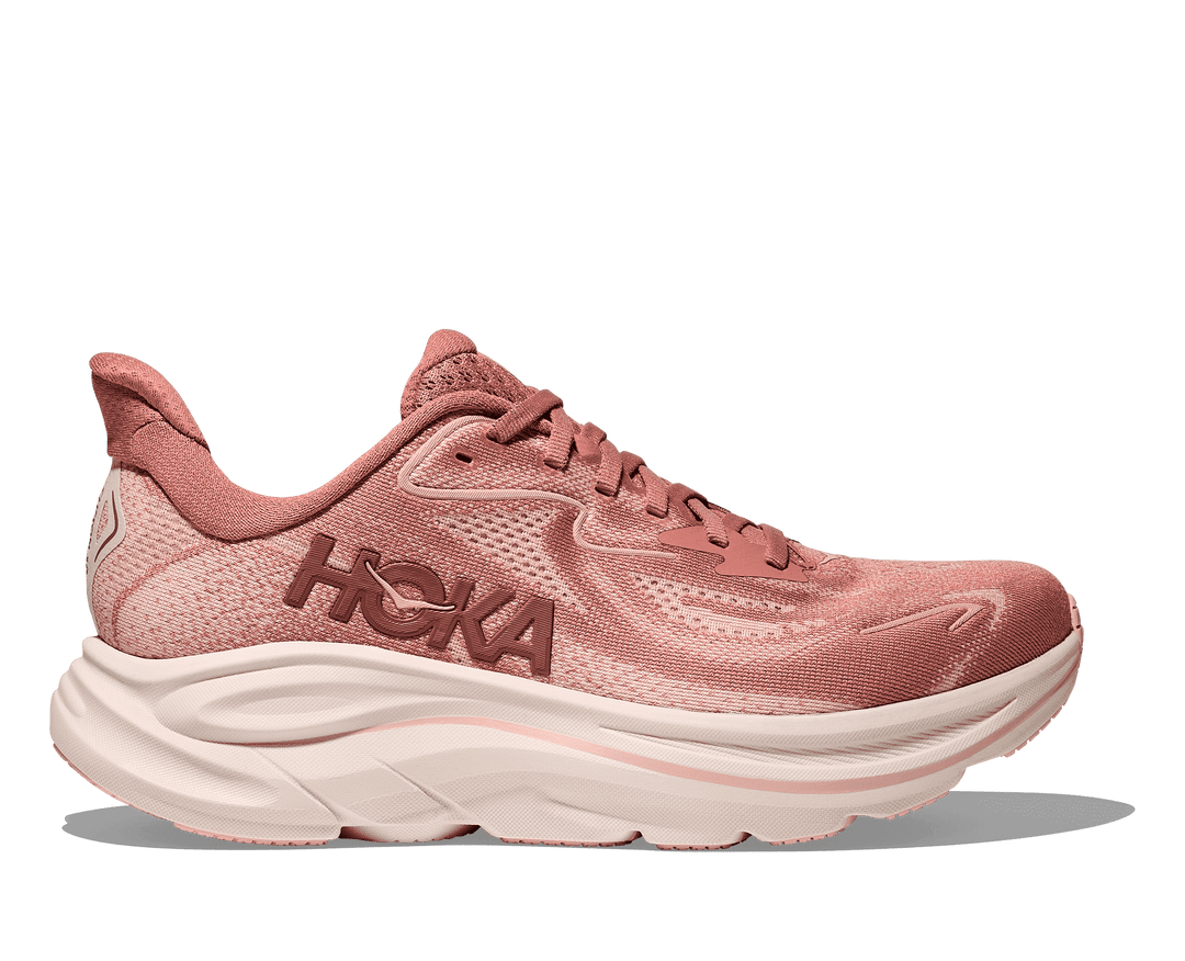hoka clifton 10 women's | blush / rose latte