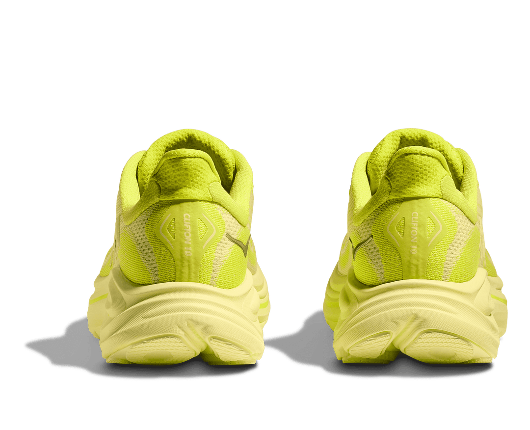 hoka clifton 10 women's | neon hoka citrus / sunlight