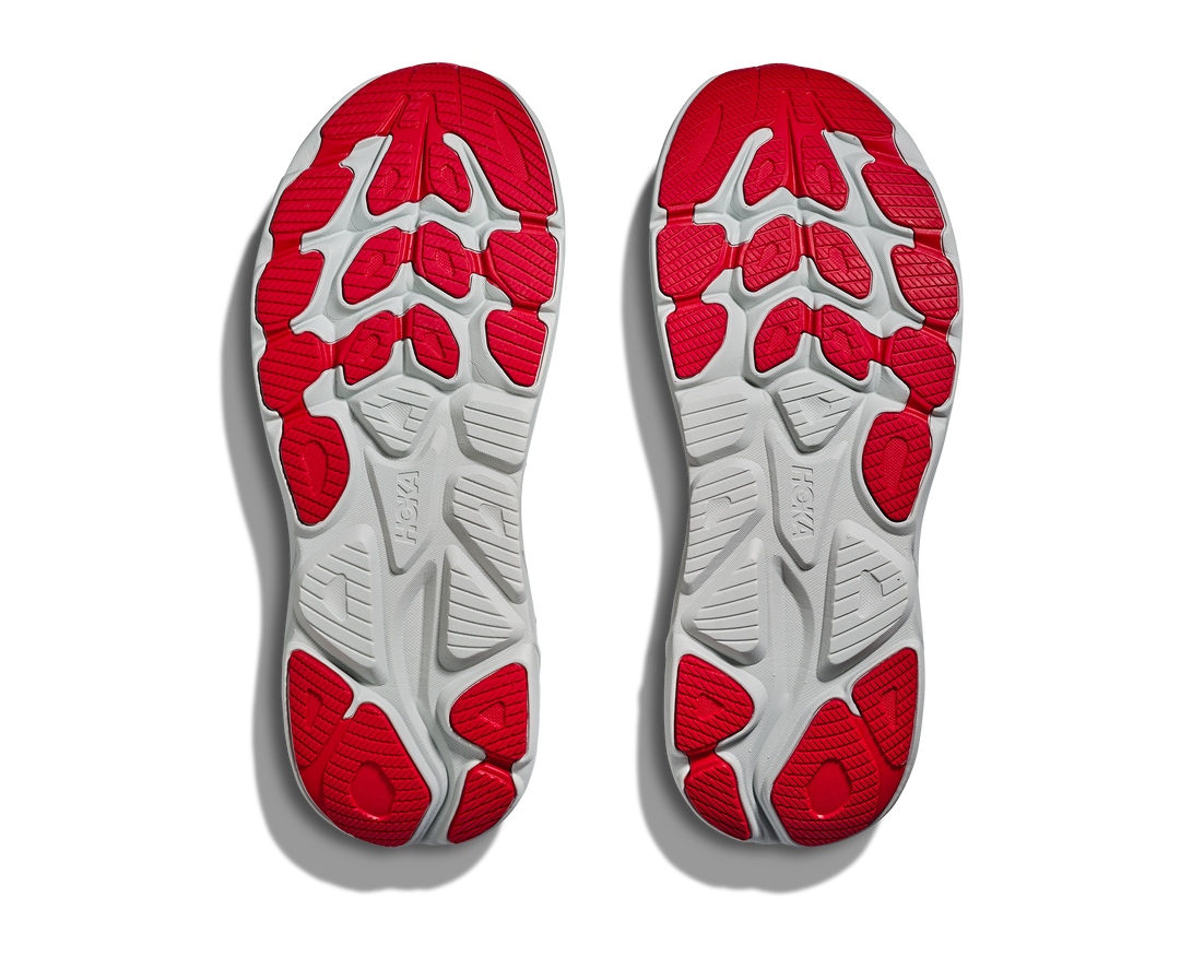 hoka clifton 10 wide men's | black / silver