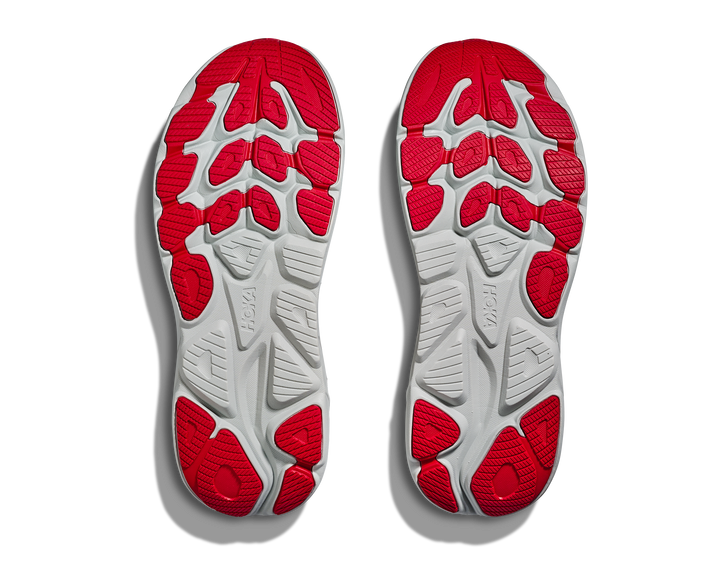hoka clifton 10 wide men's | black / silver