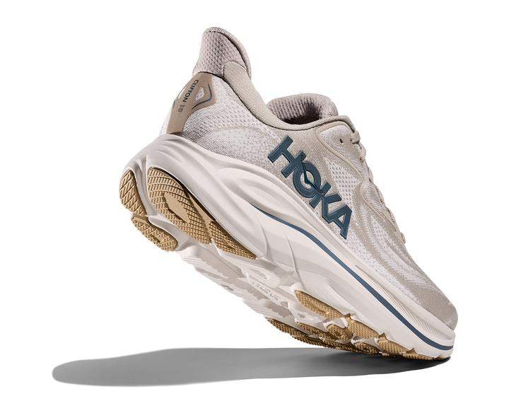 hoka clifton 10 wide men's | putty / grout