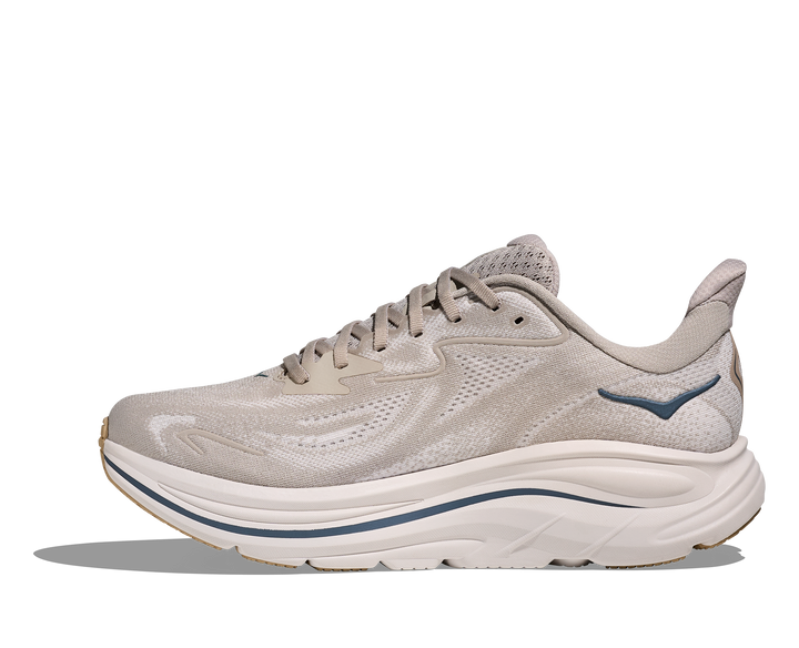 hoka clifton 10 wide men's | putty / grout