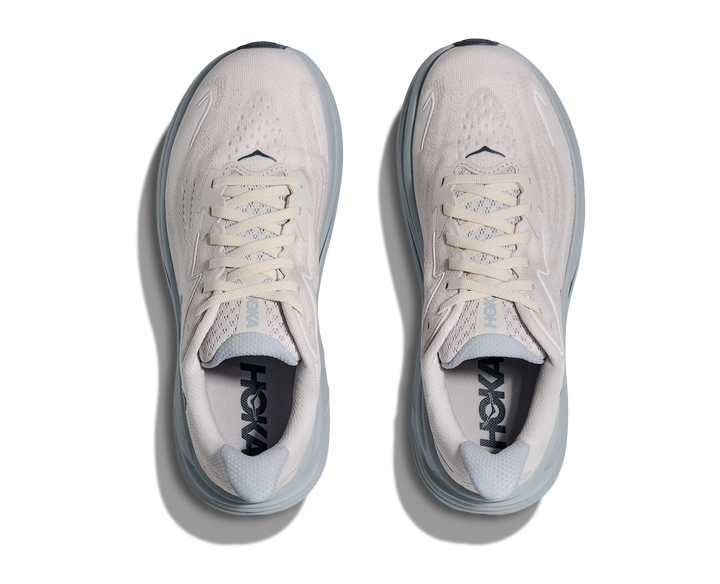 hoka clifton 10 wide women's | grout / mineral blue