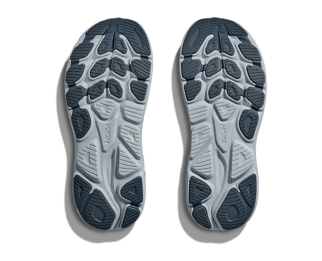 hoka clifton 10 wide women's | grout / mineral blue