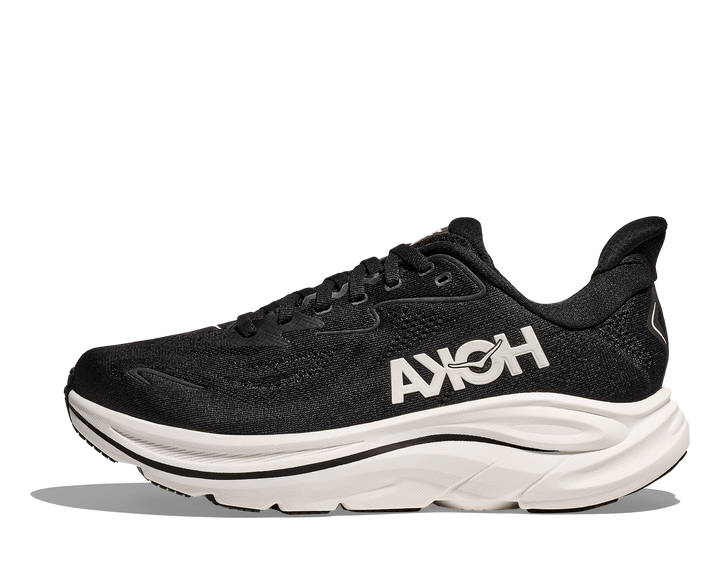 hoka clifton 10 extra wide men's | black/white