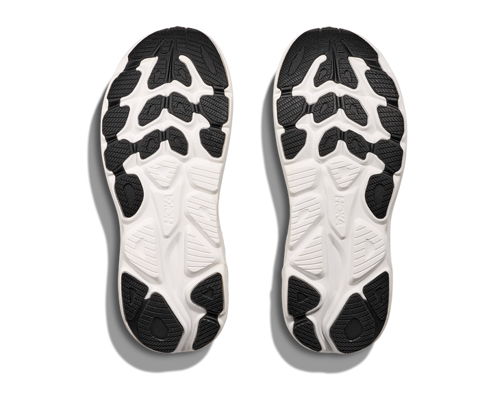 hoka clifton 10 extra wide men's | black/white