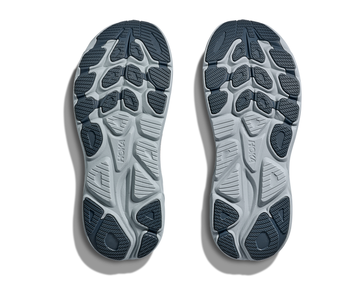 hoka clifton 10 extra wide women's | grout / mineral blue