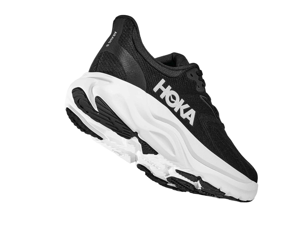 hoka arahi 8 wide men's | black/white