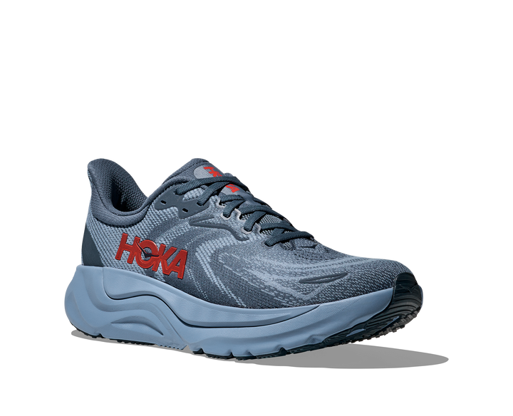 hoka arahi 8 men's | thunder cloud / vermillion