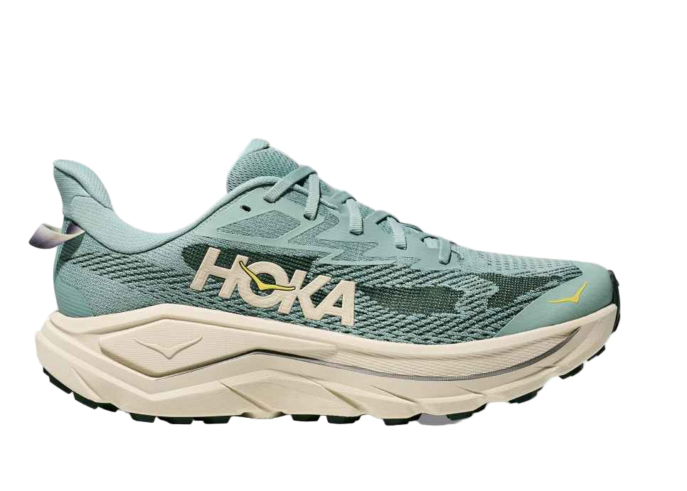 hoka challenger 8 wide men's | jade / truffle salt