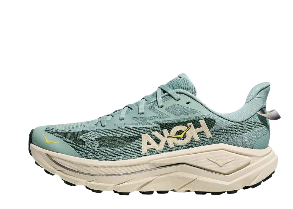 hoka challenger 8 men's | jade / truffle salt